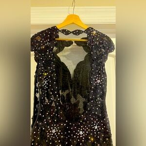 Elegant Black Beaded Dress